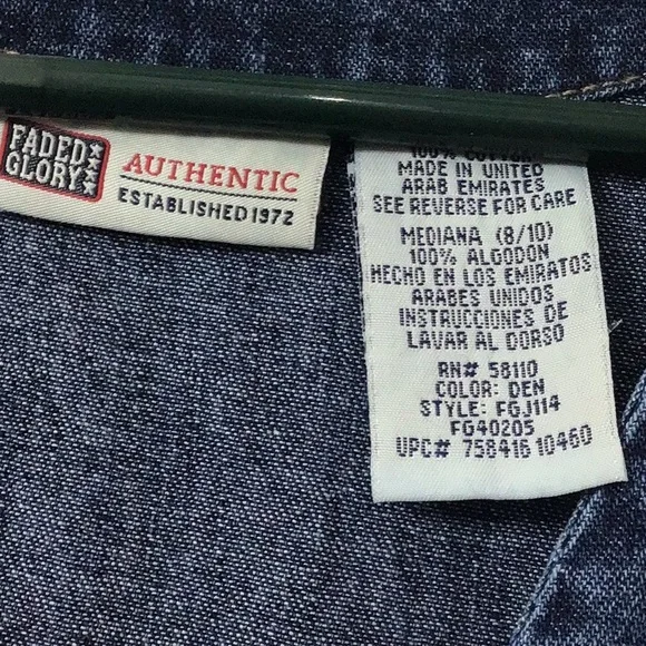 NWT Vintage Faded Glory Sz M 8/10 Front Button Down Sheath Jean Maxi Dress. - Picture 5 of 8